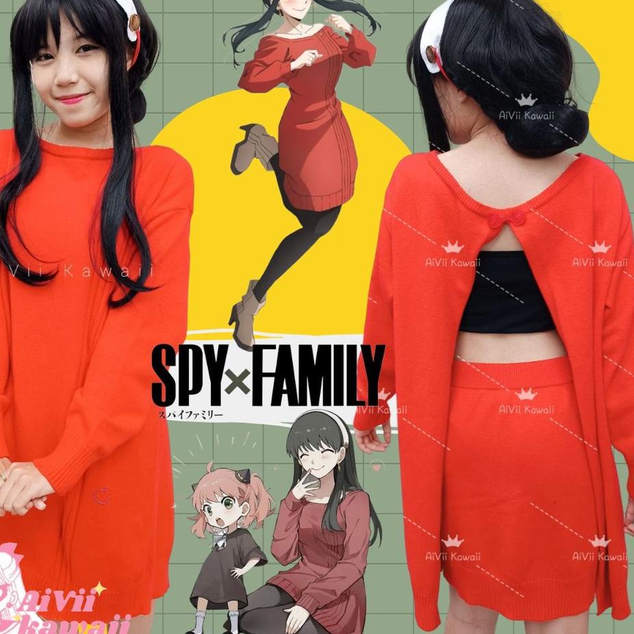 Ready Stock KOSTUM COSPLAY SPY X FAMILY YOR FORGER DAILY ⁂srd⋆
