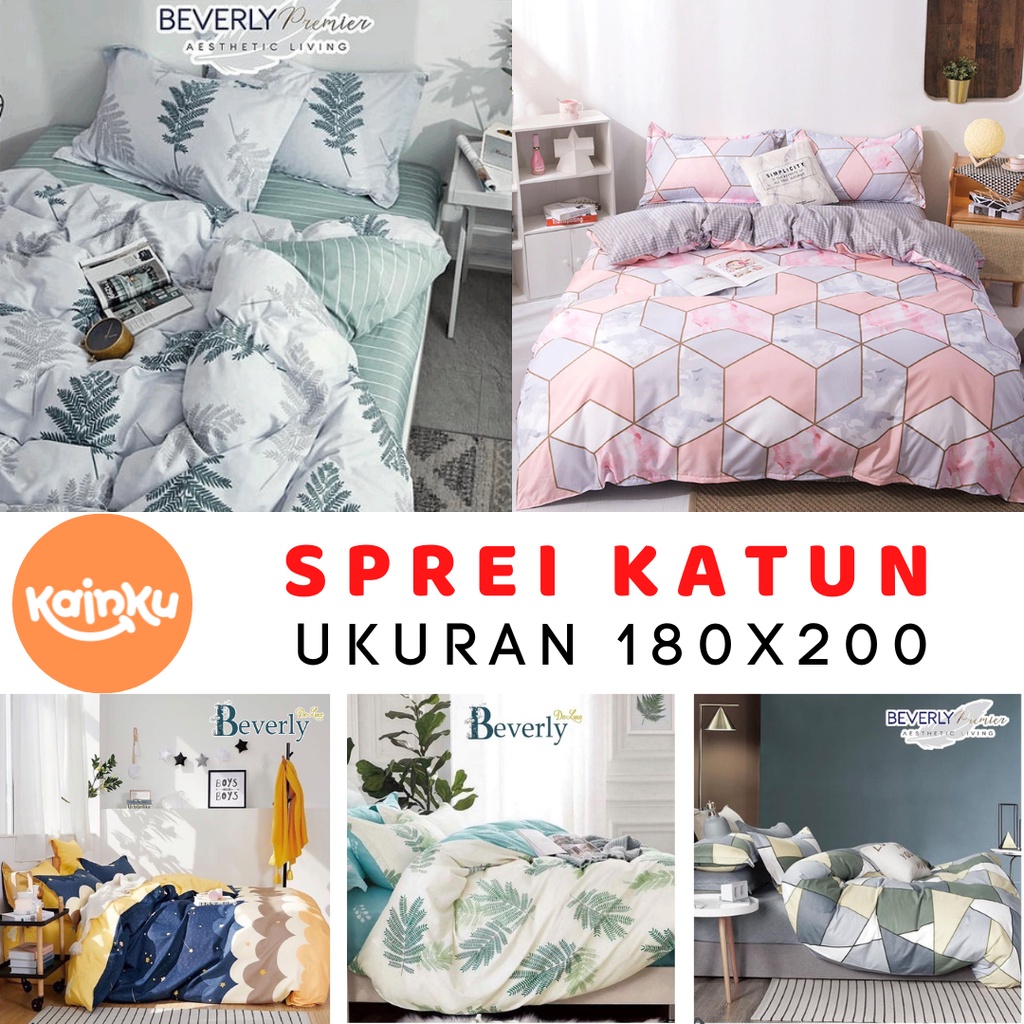 Sprei Motif 180x200 No.1 King size Katun asli anti geser