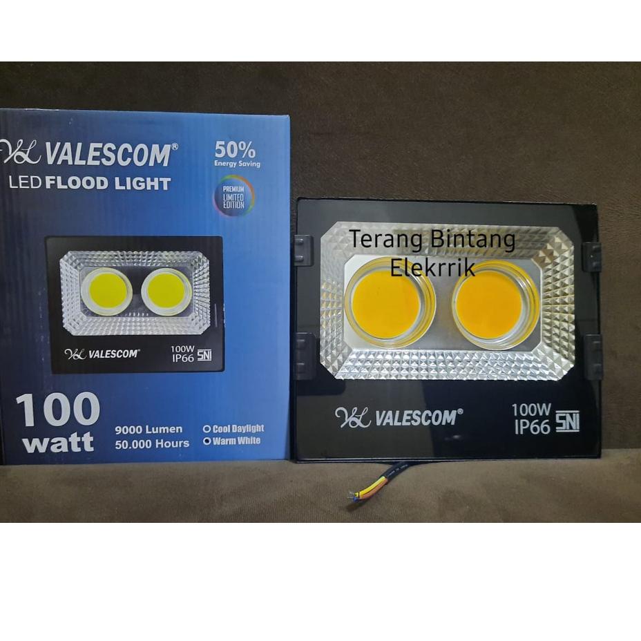 Depan Lampu Sorot Tembak LED Valescom COB 100 watt 100W Super Bright