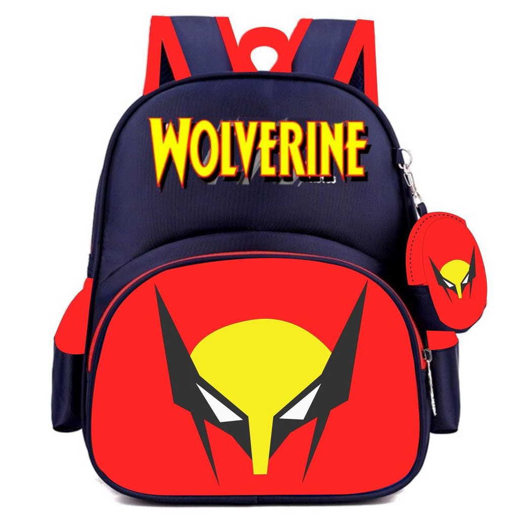 Tas Ransel Sekolah Anak Pria Terbaru 2022 Tas Backpack Sekolah Anak Laki-Laki PAUD TK SD SMP Termurah Tas Gendong Laki-Laki Motif Carakter Marvel Wolverine Terbaru Tas Ransel Backpack Korea Style BISA BAYAR DI TEMPAT [COD]