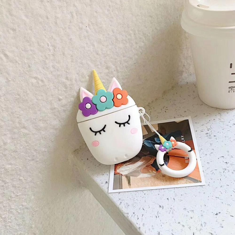 Bisa Cod - 3d little sheep Casing AirPods Case AirPod Soft Case White Pink Silikon Untuk Apple AirPo