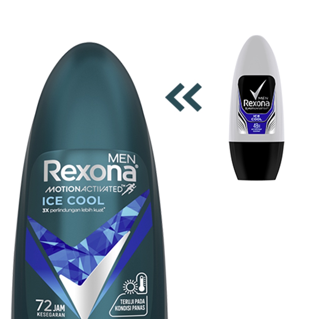 Rexona Men Invisible Dry, Adventure, Lime Cool, Ice Cool, Ultra Recharge, Sport Defense, Activ Bright, Charcoal Deodorant Roll On Pria