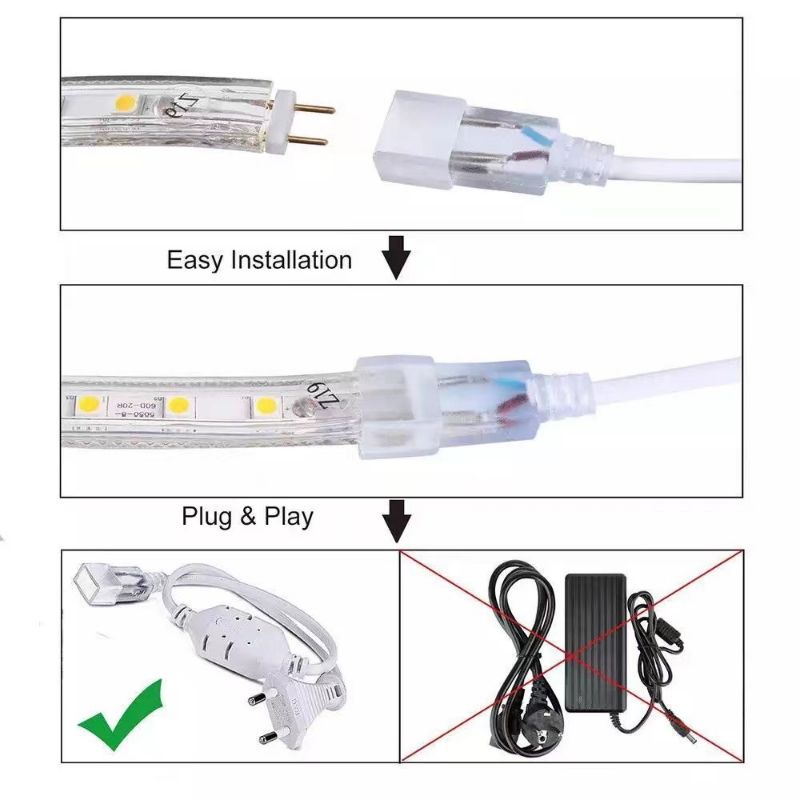 Lampu LED STRIP SELANG 2835 10M 220V OUTDOOR