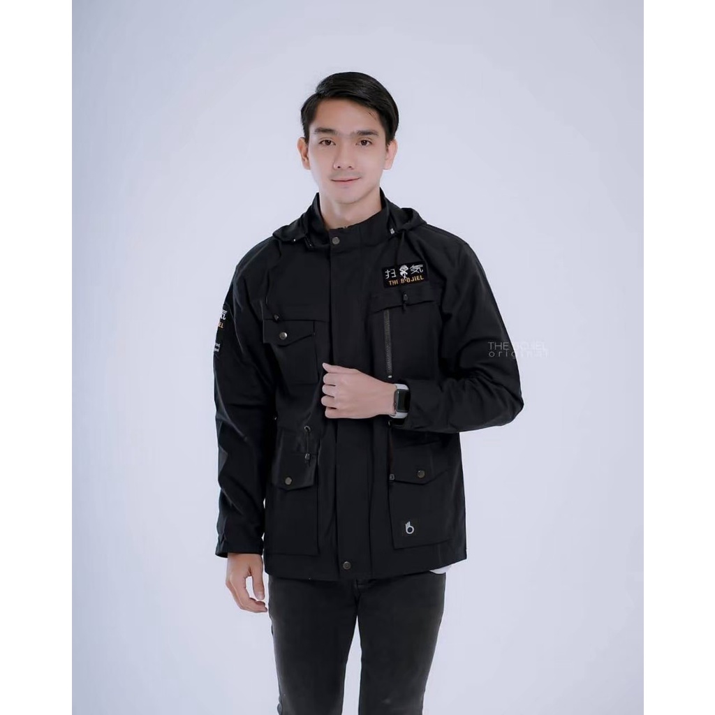 Jaket Motor Parka Pria Trucker Canvas Premium