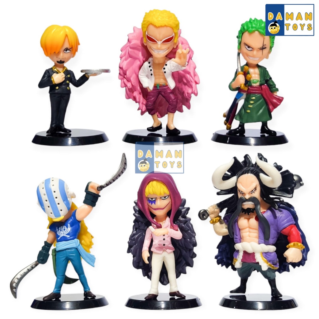 Action Figure Anime Kaido Zoro Killer Sanji D Doflamingo One piece Pajangan koleksi Patung