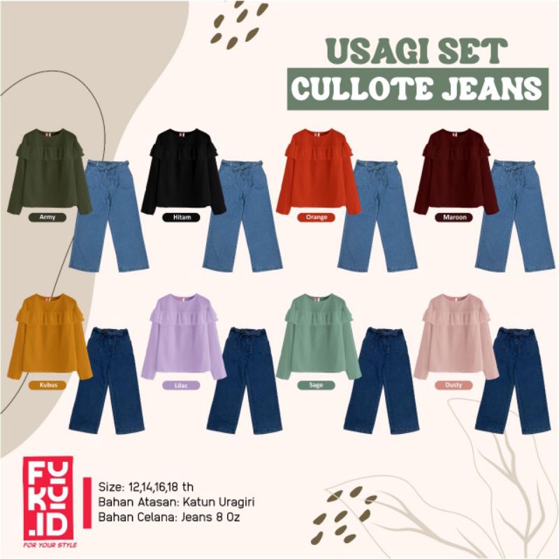 Set Usagi Kulot Jeans