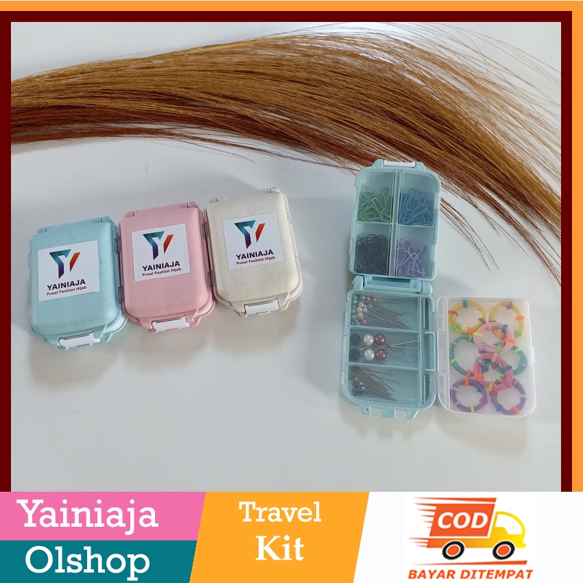 Kotak Jarum Pentul Unik / Travel Kit Hijab / Compact Hijab Kit