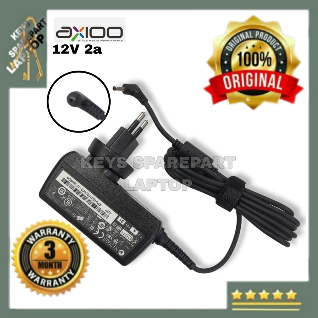 Adaptor Casan Charger Laptop AXIOO MYBOOK 12V 2a 3.5 1.35 24w 24watt