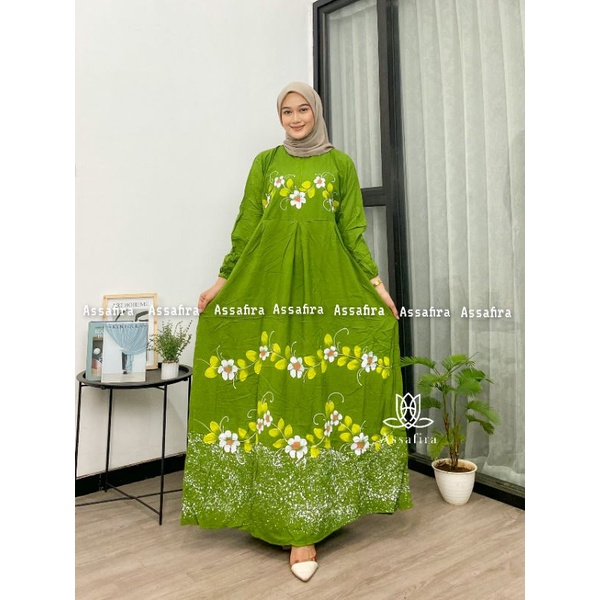 GAMIS LUKIS TERBARU DAN KEKINIAN KAIN ADEM DAN TEBAL GAMIS Twill RAYON DRESS DAILY FASHION WANITA MUSLIM