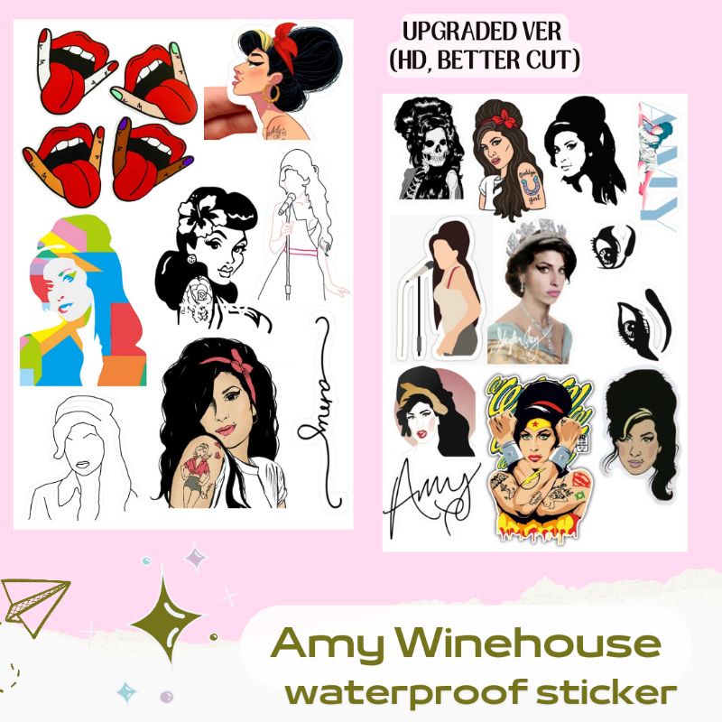 

AMY WINEHOUSE WATERPROOF STICKER ISI 2 LEMBAR UNTUK HP LAPTOP JOURNAL NOTEBOOK HIGH DEFINITION HIGH QUALITY