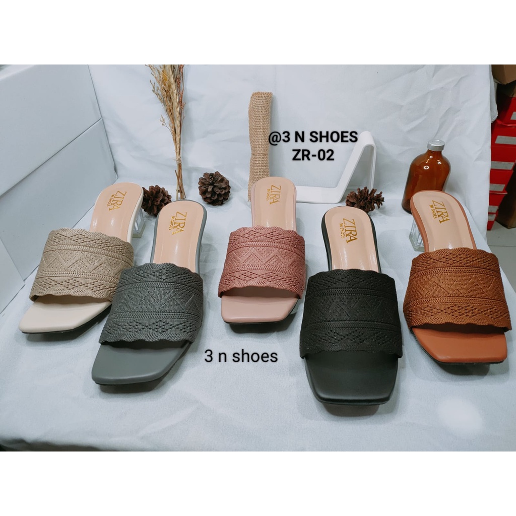 Sendal Heels Rajut Hak Kaca 5cm Terbaru Sandal buat Kondangan Wanita Kekinian  Hills Prempuan Sandal Real Pictt Sandal Pesta Sandal Cewek Dewasa Sandal hak kaca terbaru termurah ZR 02