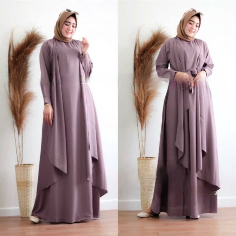 Baju Gamis Wanita Modern Gamis Wanita Cantik Baju Gamis ALUNA MAXY DRESS BAJU GAMIS WANITA MURAH