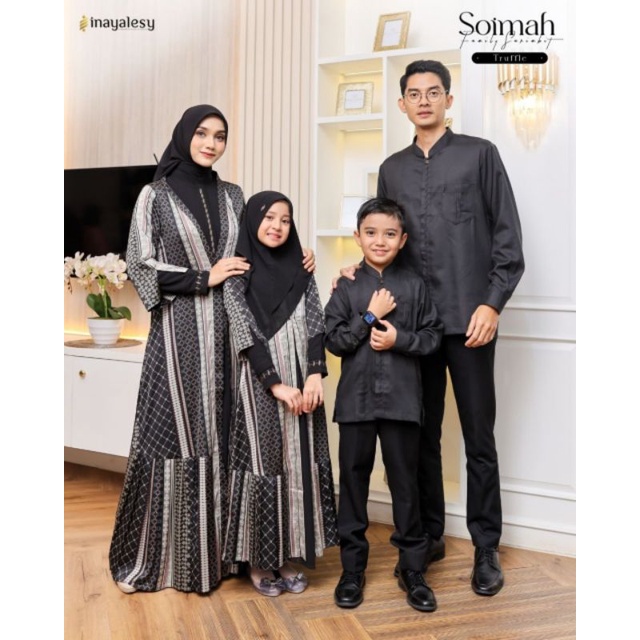 OPEN PO Sarimbit 2023 SOIMAH by Inayalesy Family Set Silk Ceruty Couple Keluarga Seragam Lebaran Eid