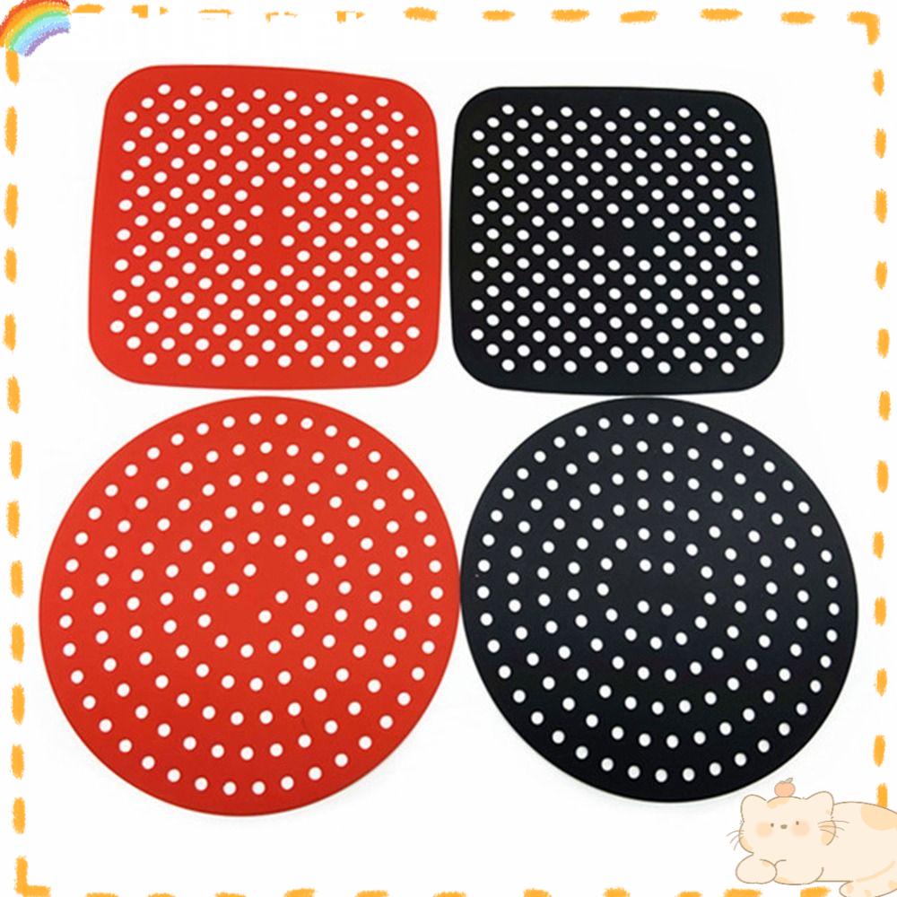 Solighter Air Fryer Liners Mat Square Tray Alas Silikon Anti Lengket