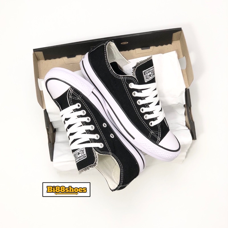 ( PROMO BAYAR DI TEMPAT ) Sepatu Converse Classic Black White Pria Wanita