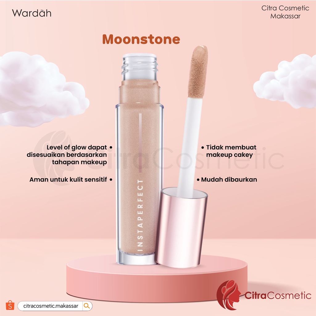 Wardah Instaperfect Hi Glow Fluid Highlighter Series | Moonstone | Rose Quart