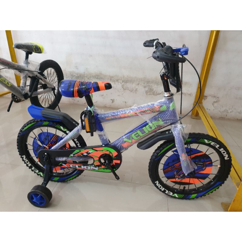 Sepeda Anak Sepeda BMX 16 inch VELION ( JARI-JARI MOTOR ) ( BIRU / BLUE )