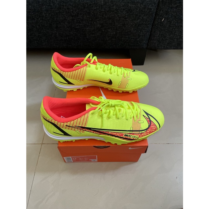 SEPATU FUTSAL NIKE MERCURIAL PAVOR 14 ACADEMY TURF VOLT CRIMSON BNIB