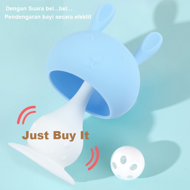 JBI-0215 Mainan Gigitan Bayi Silicone Model Rabbit Bell - Baby Fruit Teether Bell - Gigitan Bayi BPA FREE