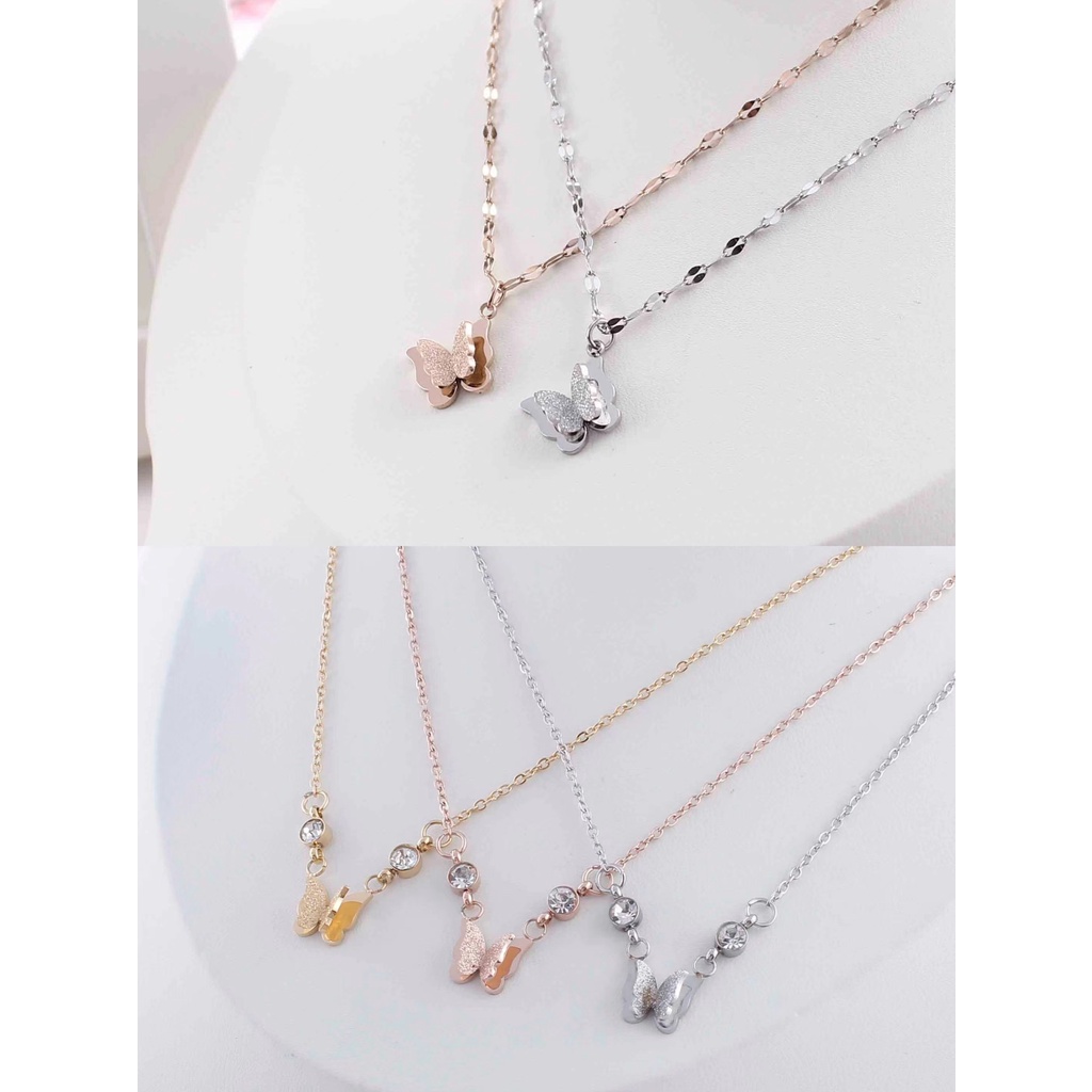 Kalung Kupu-kupu Titaniu Perhiasan Wanita Jewelry 226/6737