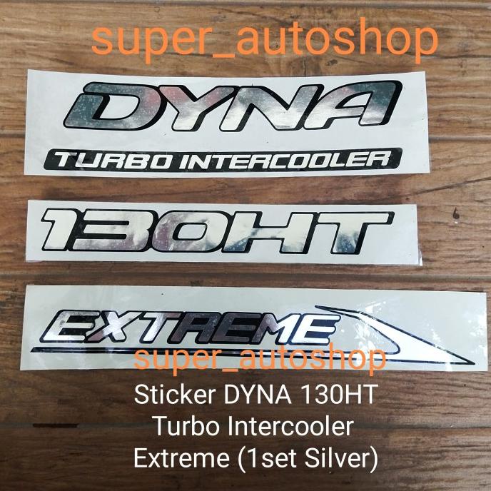 STICKER STIKER DYNA 130HT TURBO INTERCOOLER EXTREME SILVER