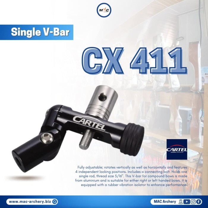 Cartel Maxion TX V-Bar stabilizer panahan for recurve/compound