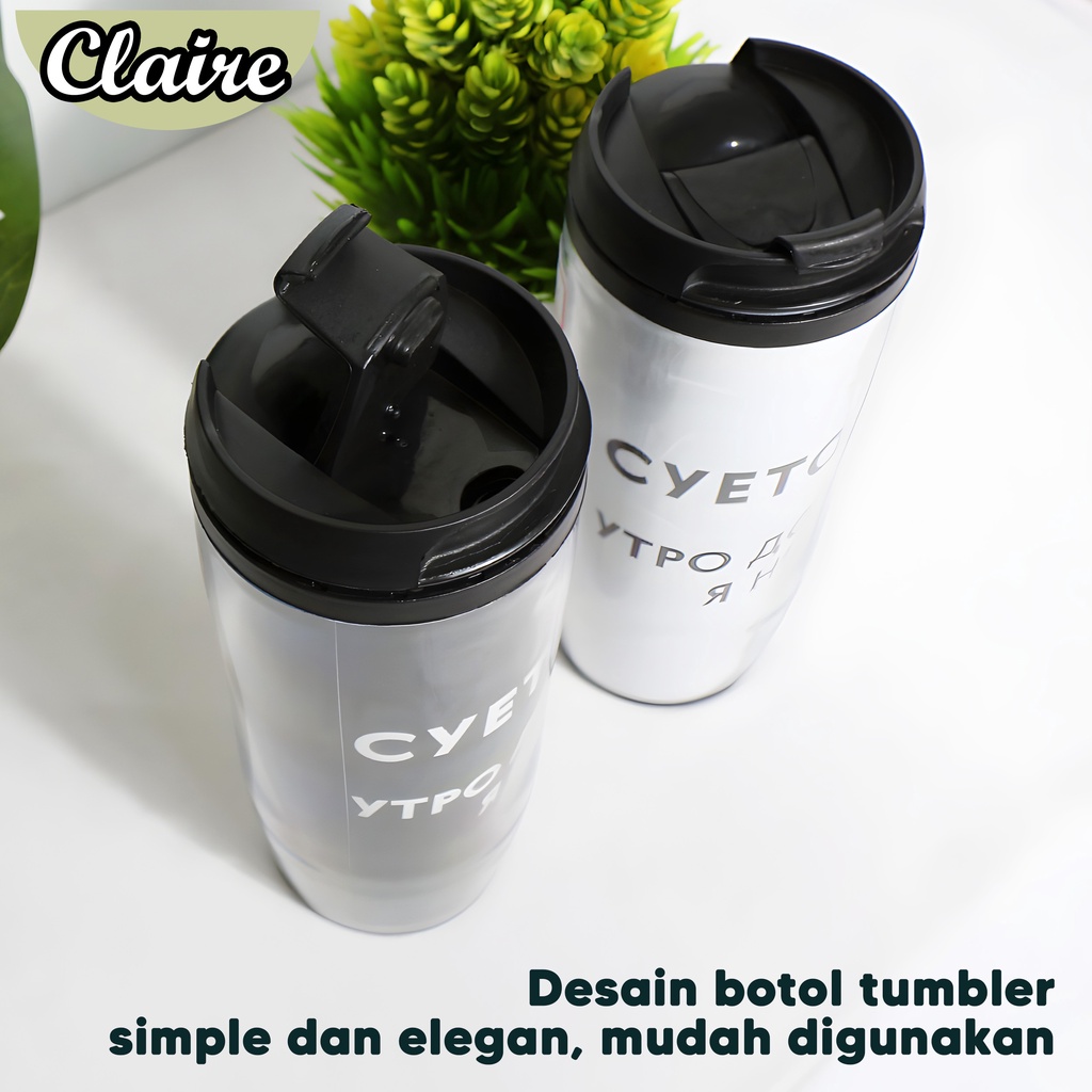 BOTOL TUMBLR PLASTIK PREMIUM / BOTOL MINUM UKURAN 400ML / TUMBLER SOUVENIR