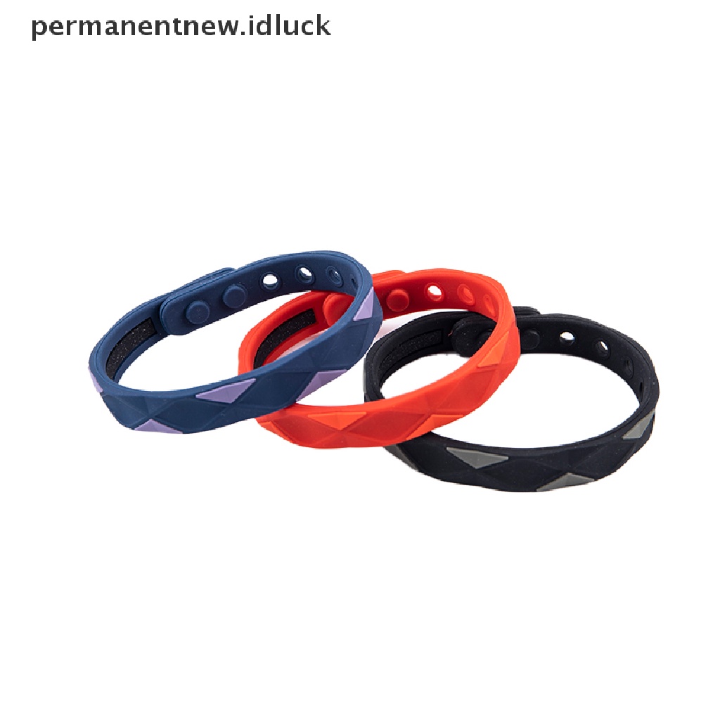 [luckypermanentnew] Gelang Olahraga Ion Negatif Anti-Statis Keseimbangan Energi Gelang Pasangan Silikon [ID]