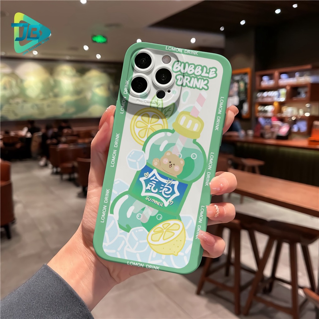 CUSTOM CASE SOFTCASE SILIKON PROCAMERA BUBLE DRINK CUSTOM IPHONE 6 6S 7 7+ 8 8+ X XS MAX 11 12 13 14 PRO MAX  JB6752