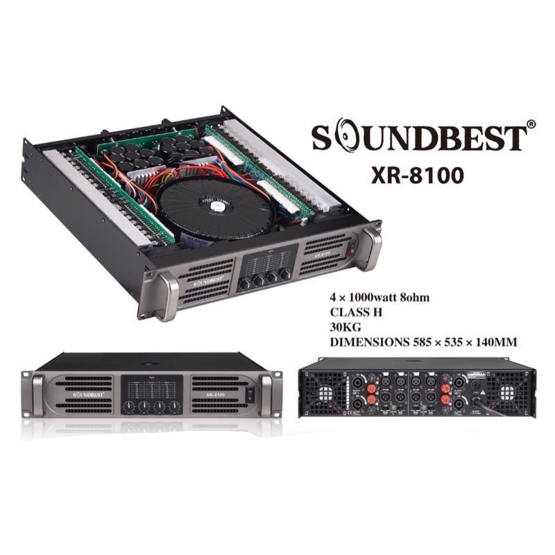 Power Amplifier Soundbest XR 8100 Original Amplifier 4 Channel Class H