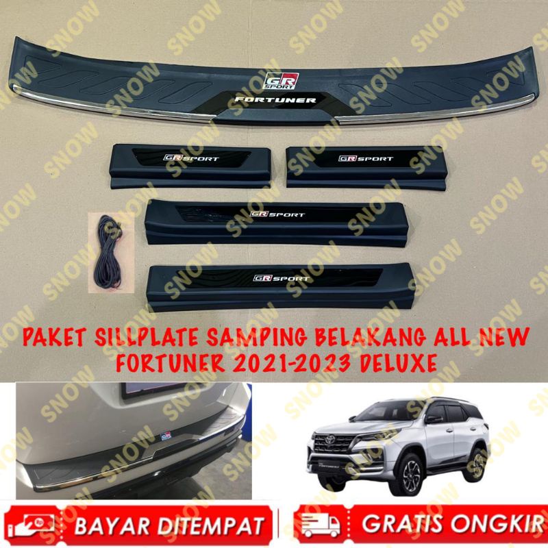 Paket Sillplate Samping Belakang All New Fortuner 2020 2022 2023 GR SPORT Deluxe List Chrome