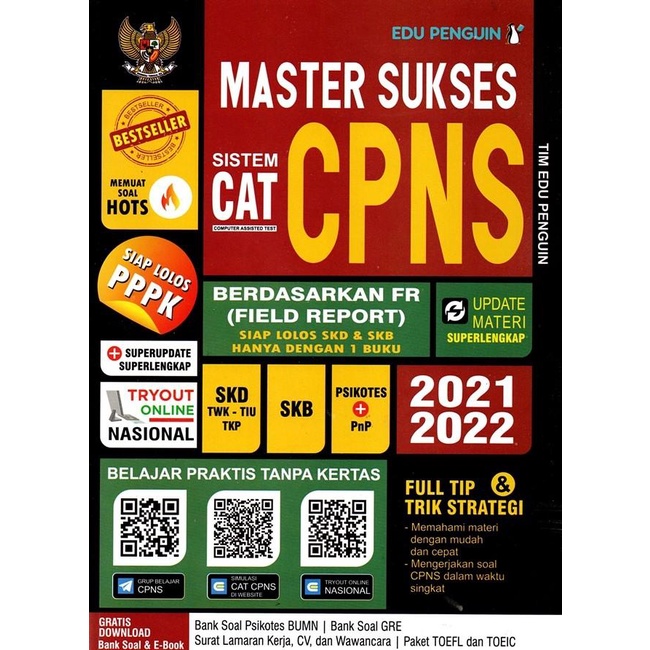 Buku CPNS / CPNS Master Sukses Cat Cpns 2021 - 2022 - Edu Penguin