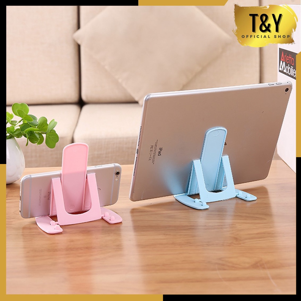 T&amp;Y Stand Holder Lipat Mini Stand Penyangga HP Sandaran Hp Ipad &amp; Tablet Aksesoris HP Stand Holder Mini Hp HOLDER MINI LIPAT PORTRAIT Sandaran Hp Import Murah