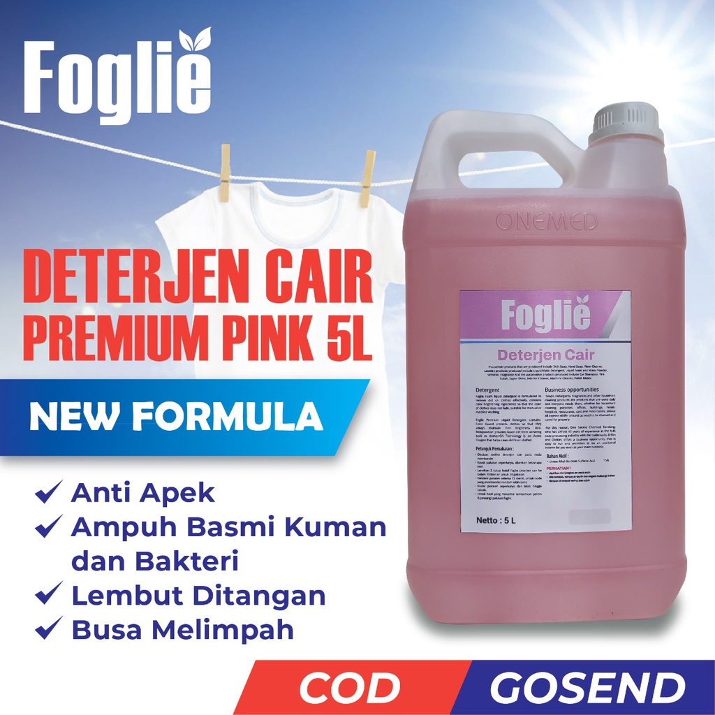 FOGLIE Sabun Deterjen Cair Ekonomis | Detergen Laundry / Liquid Detergent 5 liter