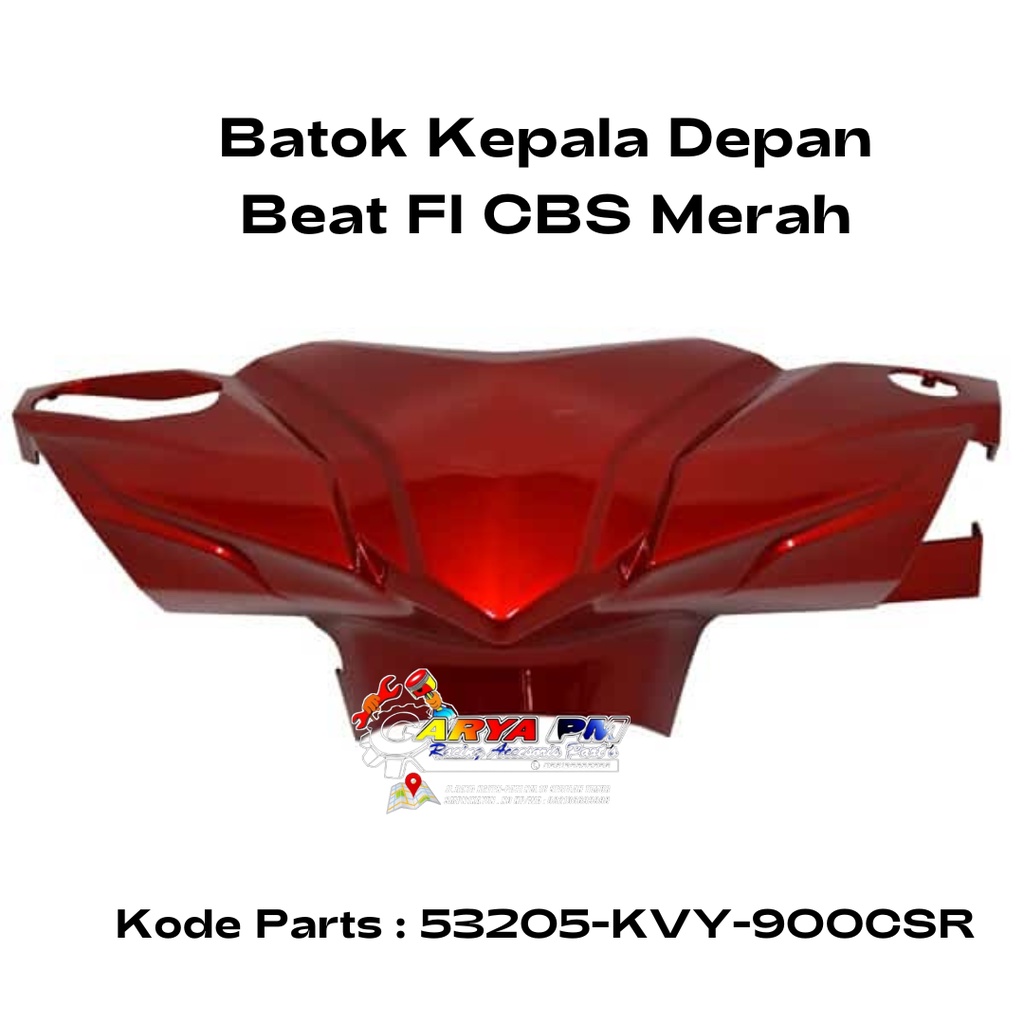 Batok Kepala Depan Warna Merah Honda Beat FI Original AHM 53205K25900CSR