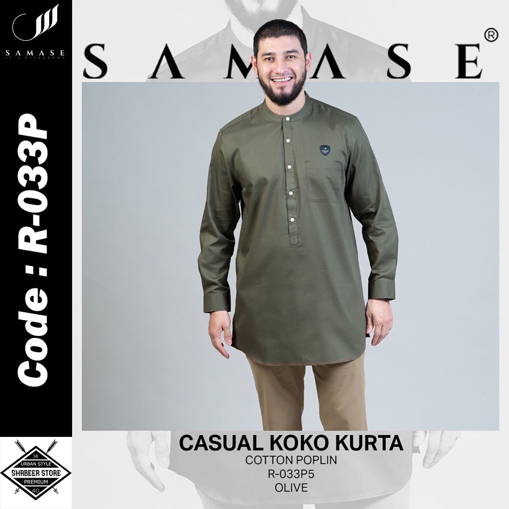 SAMASE Koku Casual 2  Baju Koko Kurta Lengan Panjang
