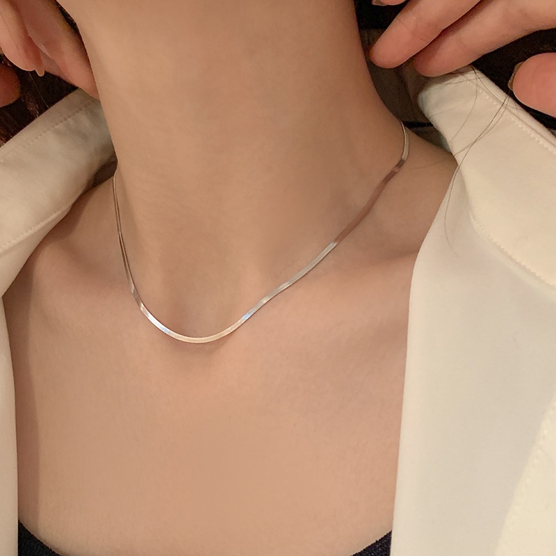 Kalung Choker Bahan Titanium Steel Gaya Korea Untuk Unisex