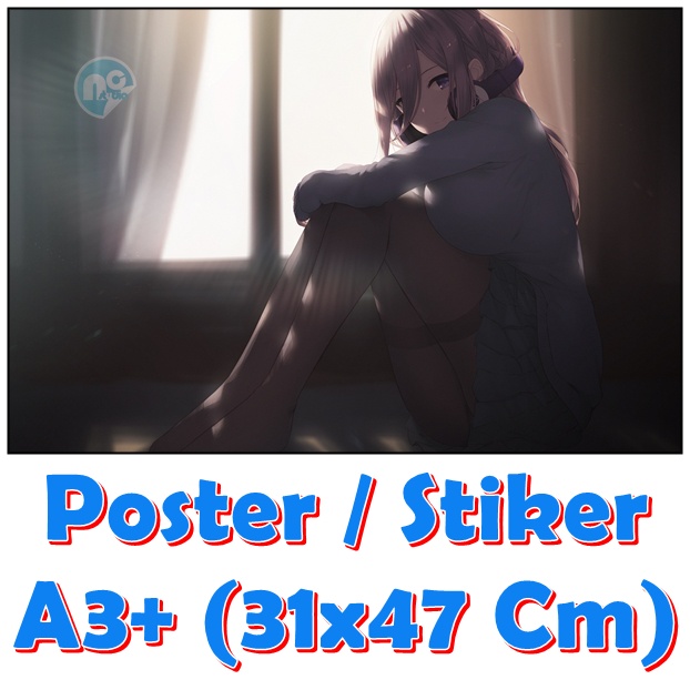 Poster / Sticker A3+ Go-toubun no Hanayome Nino Yotsuba Ichika Miku itsuki Anime a3 a3+ a4  rumah wa