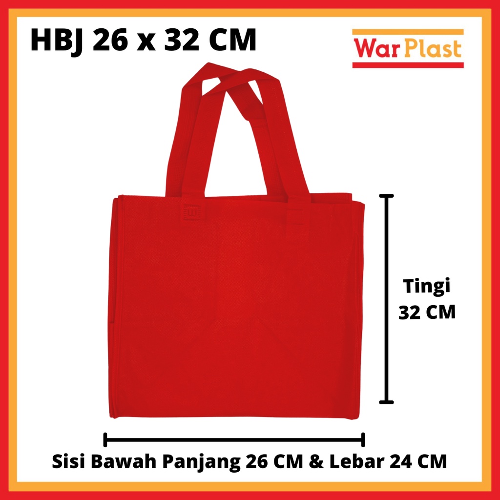 Tas Spunbound Box Goodie Bag Kotak 26x32 cm tas box kue tas souvenir promosi ultah tas kain polos