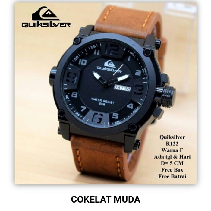 Jam Tangan Cowok Kasual Pria Tanggal Dan Hari Aktif Cokelat W4Z5 Jam Tangan Kualitas Terbaik Elegan 