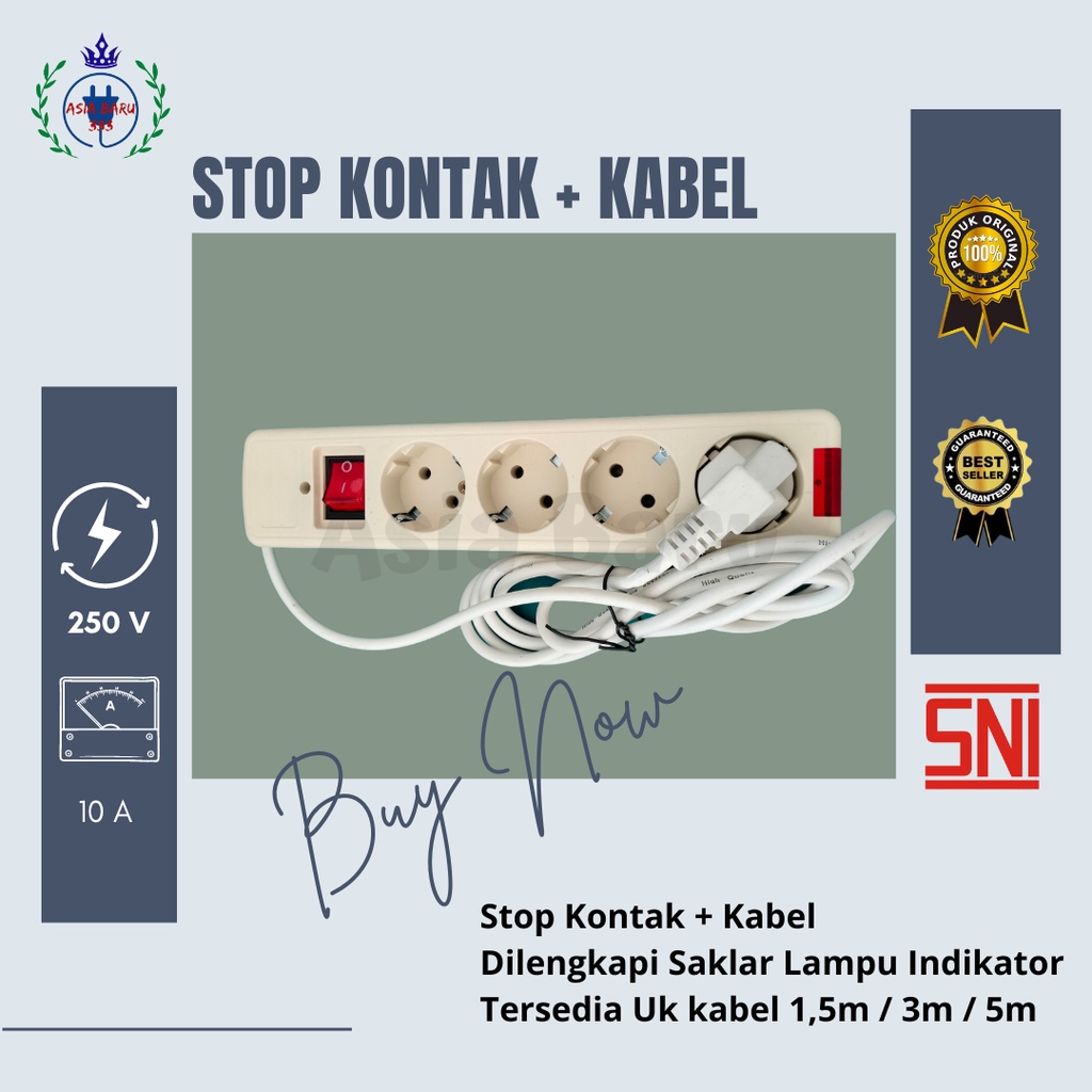 Stop Kontak + Kabel 1,5 Meter