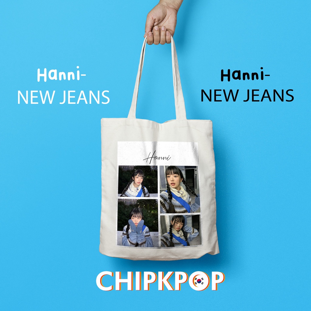 [PAKET SET] [HANNI] I TOTEBAG HANNI NEWJEANS MURAH I TOTEBAG HANNI NEWJEANS I TAS NEWJEANS KPOP