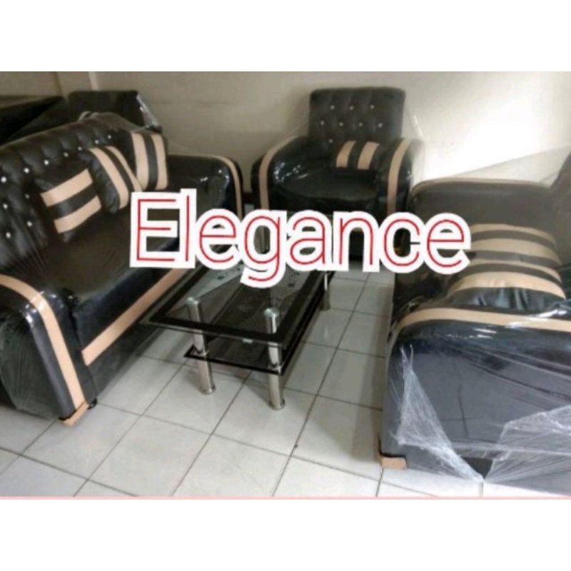 Sofa Minimalis Deluxe 321 plus Meja Kaca Pekanbaru saja