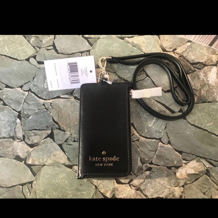 

HRG DISKON Kate Spade Staci Card Case Lanyard WLR00139 Black