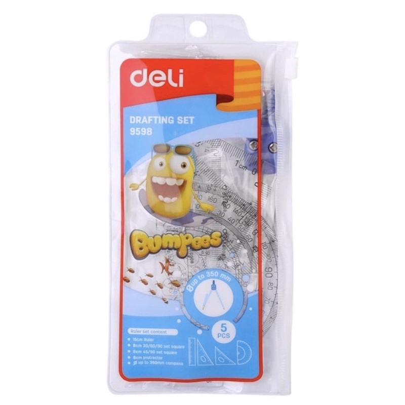 

deli set penggaris drafting set e9598