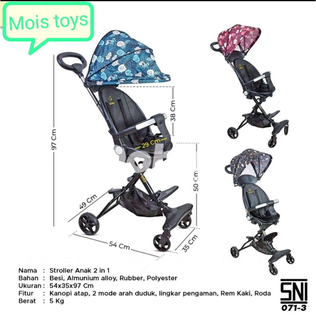 (Bisa Baring, Rebah Dan Duduk) MAGIC STROLLER SPACE BABY EXOTIC ET LW 126 LW126, LW 171, LW 133 dan 071-3