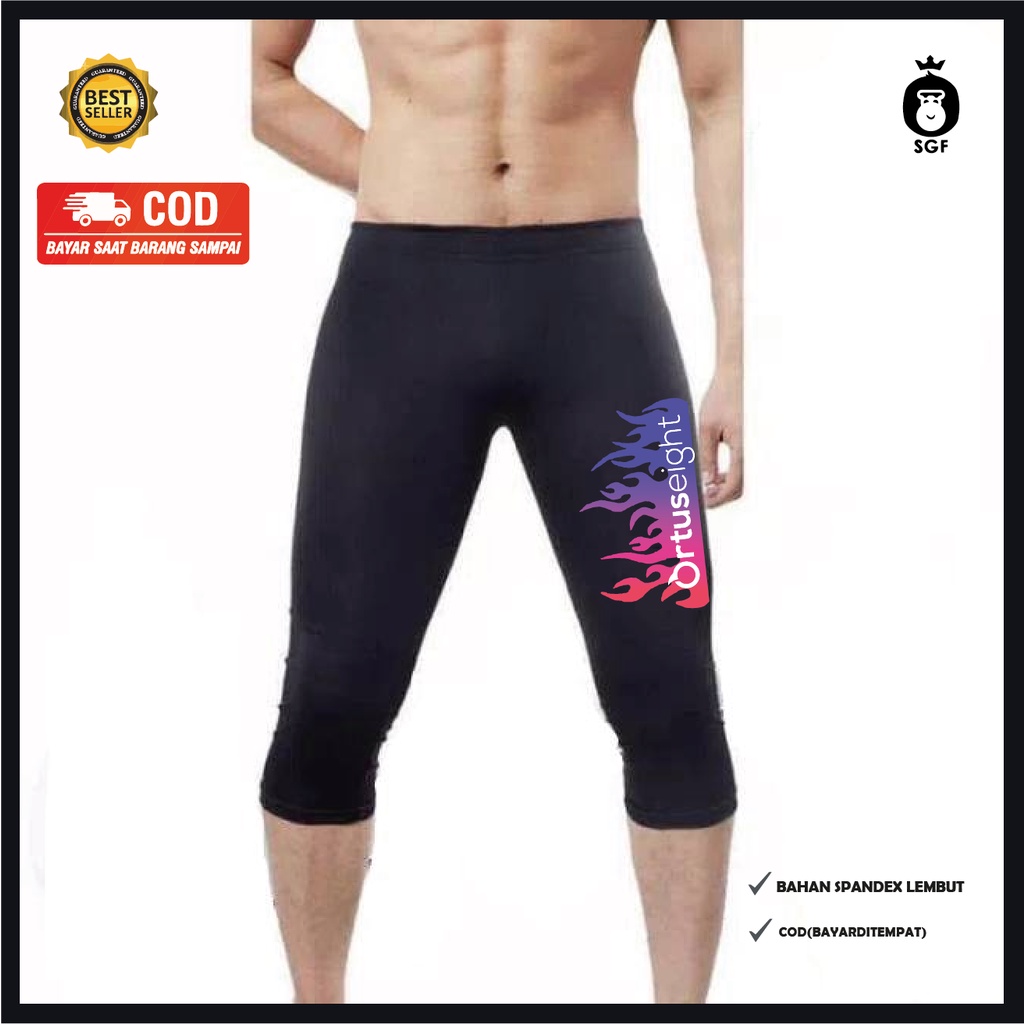 celana legging ortu 3/4 / celana manset  pria 3/4 / legging volly futsal3/4 / legging 3/4 / lejing p