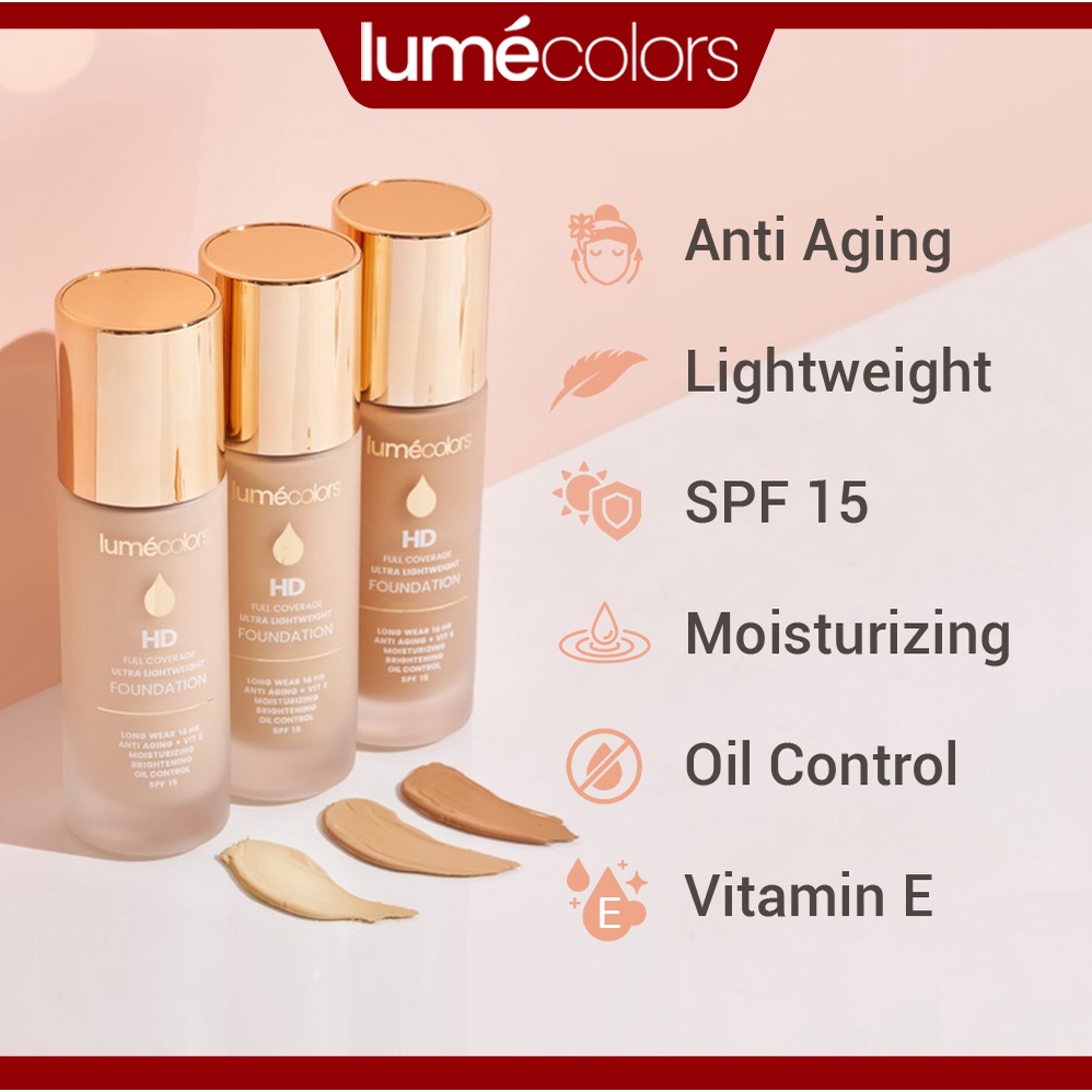 Lumecolors Foundation HD Full Coverage Ultra Lightweigth - SPF 15