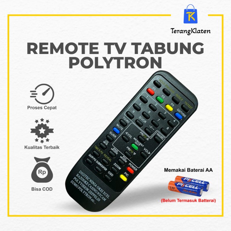 REMOTE TV TABUNG POLYTRON DIGITEC MINIMAX