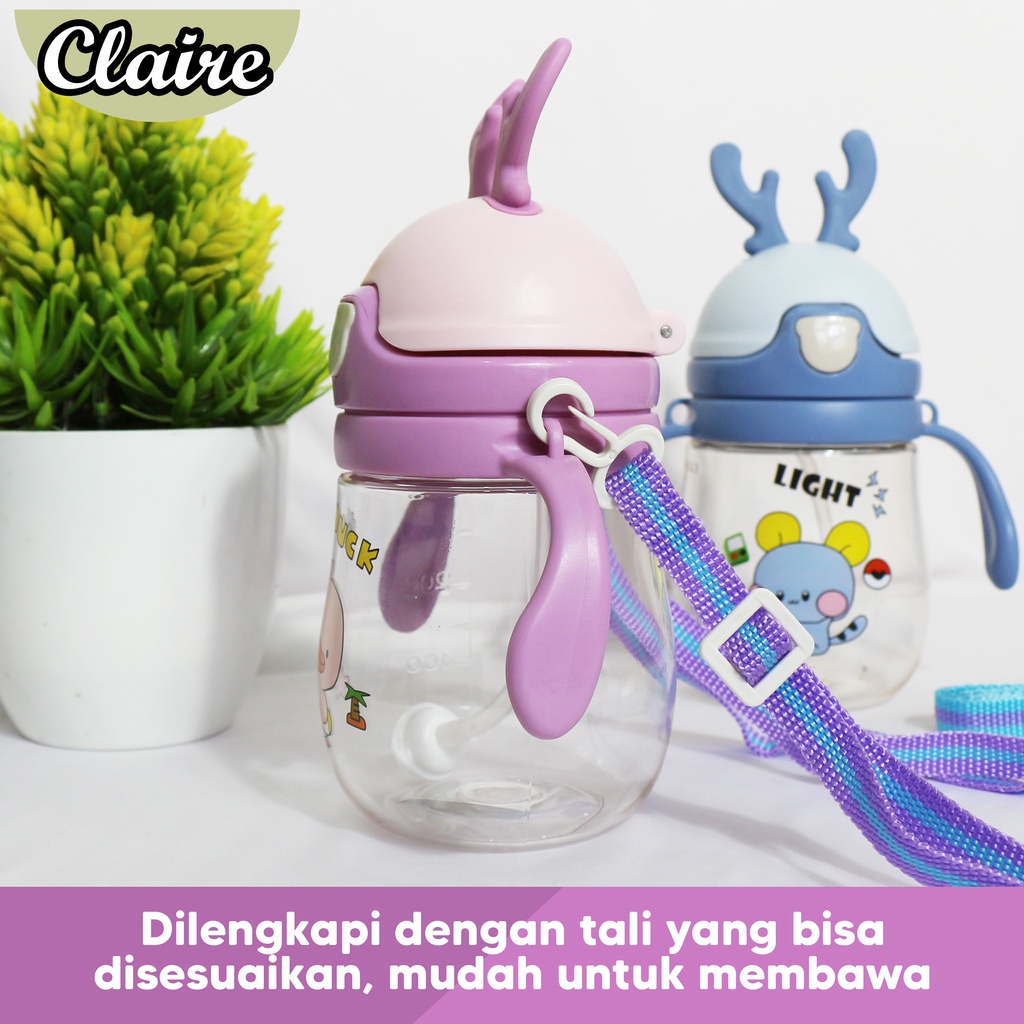 BOTOL TANDUK DUA TANGAN / BOTOL MINUM ANAK / BOTOL MINUM BAYI 370ML